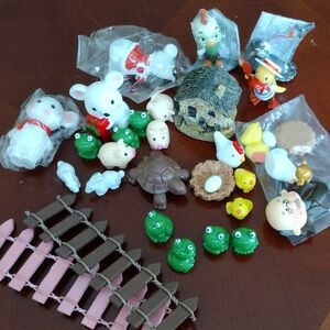 Assorted Resin Animal and Farm Figurines For Mini Garden Decor